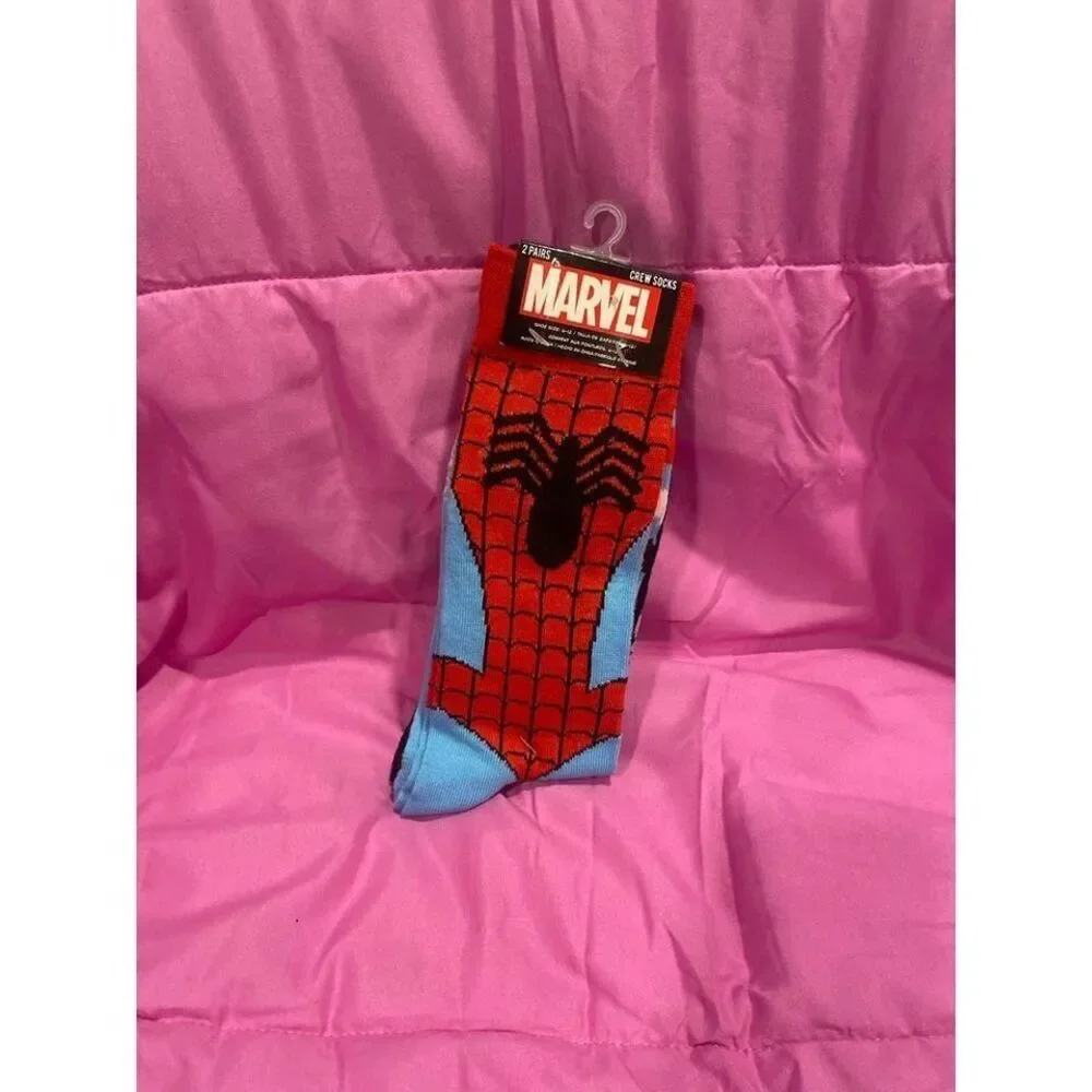 Marvel Spider-Man‎ Crew Socks Official Licensed Merchandise Red Comic Design